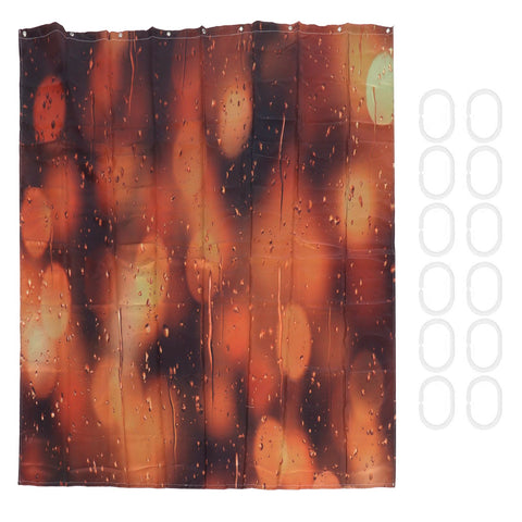 Bath Curtain with Rings Waterproof Innovative Thicken Shower Curtain for Home Bathroom180x180cm In Australia - Darrahopens