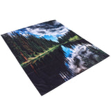 Shower Curtain Landscape Pattern Bath Curtain Set with Rings Home Bathroom Decoration150x180cm