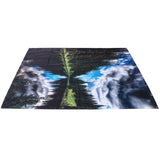 Shower Curtain Landscape Pattern Bath Curtain Set with Rings Home Bathroom Decoration150x180cm