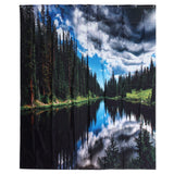 Shower Curtain Landscape Pattern Bath Curtain Set with Rings Home Bathroom Decoration150x180cm