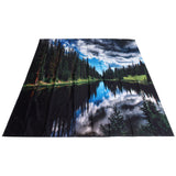 Shower Curtain Landscape Pattern Bath Curtain Set with Rings Home Bathroom Decoration180x180cm In Australia - Darrahopens