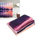 Bath Curtain Set with Rings Waterproof Thicken Bathroom Shower Curtain Decoration180x180cm