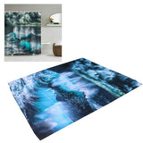 Innovative Shower Curtain with Hanging Rings Bath Curtain Home Bathroom Accessory150x180cm