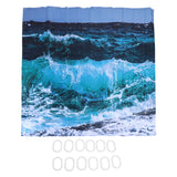 Shower Curtain with 12 Hooks Waterproof Shower Curtain Set for Bathroom Supplies150x180 cm In Australia - Darrahopens