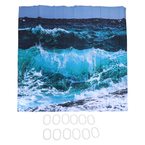 Shower Curtain with 12 Hooks Waterproof Shower Curtain Set for Bathroom Supplies150x180 cm In Australia - Darrahopens