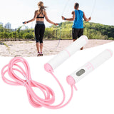 Skipping Rope Electronic Counting Jumping Rope Sports Exercise Fitness EquipmentWhite+Pink