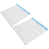 2Pcs Vacuum Storage Bag Space Saving Compressed Sealed Travel Bag with 3.5cm Thread Air InletL:36x32CM