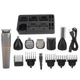 6in 1 Electric Hair Clipper Trimmer Portable Hair Cutting Machine Styling Tool USB Charging