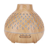 400ml Light Wood Grain Air Diffuser Electric Aroma Humidifier with Ambient Night Lamp 100‑240VAU Plug In Australia - Darrahopens