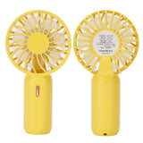 Mini Handheld Electric Fan with Adjustable Wind Speed Portable USB Fan for Home OfficeYellow