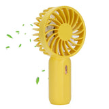 Mini Handheld Electric Fan with Adjustable Wind Speed Portable USB Fan for Home OfficeYellow