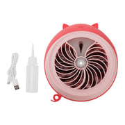 Cute Desktop Mini Fan Portable Humidifying Mist Spray Fan for Home Office SuppliesPink Pig In Australia - Darrahopens