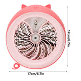Cute Desktop Mini Fan Portable Humidifying Mist Spray Fan for Home Office SuppliesPink Pig In Australia - Darrahopens
