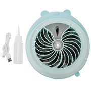 Cute Desktop Mini Fan Portable Humidifying Mist Spray Fan for Home Office SuppliesBlue Bear In Australia - Darrahopens
