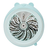 Cute Desktop Mini Fan Portable Humidifying Mist Spray Fan for Home Office SuppliesBlue Bear In Australia - Darrahopens