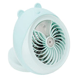 Cute Desktop Mini Fan Portable Humidifying Mist Spray Fan for Home Office SuppliesBlue Bear In Australia - Darrahopens