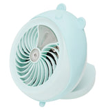 Cute Desktop Mini Fan Portable Humidifying Mist Spray Fan for Home Office SuppliesBlue Bear
