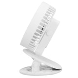 Portable Desk Fan 3 Speed Wind Mini Desktop Fan with Clip for Home Office and BedroomWhite