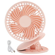 Portable Desk Fan 3 Speed Wind Mini Desktop Fan with Clip for Home Office and BedroomPink In Australia - Darrahopens