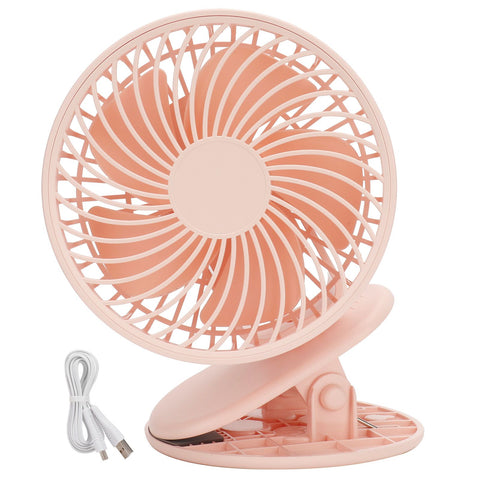 Portable Desk Fan 3 Speed Wind Mini Desktop Fan with Clip for Home Office and BedroomPink In Australia - Darrahopens