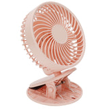 Portable Desk Fan 3 Speed Wind Mini Desktop Fan with Clip for Home Office and BedroomPink In Australia - Darrahopens