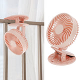 Portable Desk Fan 3 Speed Wind Mini Desktop Fan with Clip for Home Office and BedroomPink