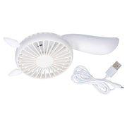 Portable Fan 180 Degrees Rotation Desktop USB Rechargeable Electric Mini Cooling FanWhite In Australia - Darrahopens