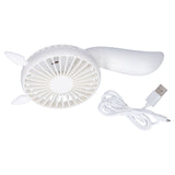 Portable Fan 180 Degrees Rotation Desktop USB Rechargeable Electric Mini Cooling FanWhite In Australia - Darrahopens