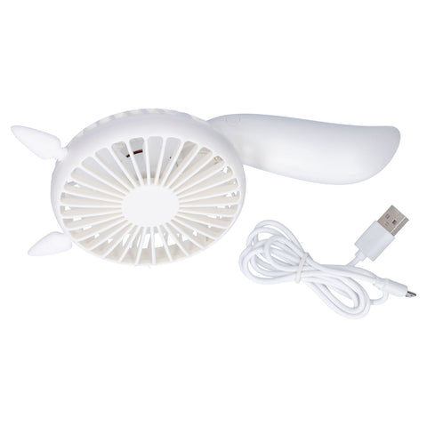 Portable Fan 180 Degrees Rotation Desktop USB Rechargeable Electric Mini Cooling FanWhite In Australia - Darrahopens