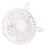 Portable Fan 180 Degrees Rotation Desktop USB Rechargeable Electric Mini Cooling FanWhite In Australia - Darrahopens