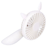 Portable Fan 180 Degrees Rotation Desktop USB Rechargeable Electric Mini Cooling FanWhite