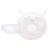 Portable Fan 180 Degrees Rotation Desktop USB Rechargeable Electric Mini Cooling FanWhite