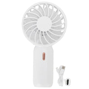 Portable Handheld Fan USB Rechargeable Enhanced Wind Small Fan for Travel Office StudyWhite In Australia - Darrahopens