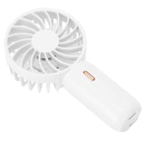 Portable Handheld Fan USB Rechargeable Enhanced Wind Small Fan for Travel Office StudyWhite
