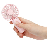 Portable Handheld Fan USB Rechargeable Enhanced Wind Small Fan for Travel Office StudyPink