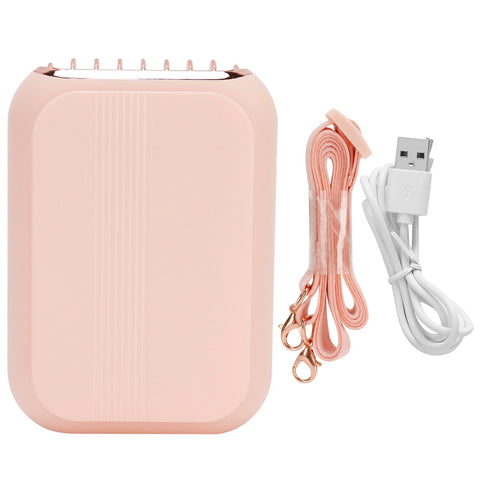 3in 1 Portable Mini Hanging Neck Fan USB Desktop Handheld Bladeless Fan for Home OutdoorPink In Australia - Darrahopens
