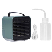 2-in-1 Negative Ion Air Purifier Portable Air Cooler USB Cooling Fan with 3 Wind SpeedGreen In Australia - Darrahopens