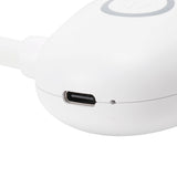 Dual‑Head USB Fan 360° Rotating Portable Neck‑Hanging Electric Fan for Outdoor TravelWhite