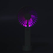 Green Parallel Wind Fan Mini USB Charging Mute Outdoor Handheld Fan with Base for Outdoor