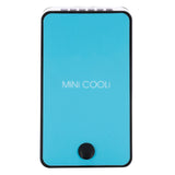 Bladeless Fan Portable Grafted Eyelash Blower Dryer Mini Air Conditioner USB Charging Blue