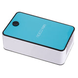 Bladeless Fan Portable Grafted Eyelash Blower Dryer Mini Air Conditioner USB Charging Blue