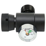 CO2 Cylinder Refill Adapter Connector CGA320 // TR21-4 ASA 3000psi Pressure Gauge Black In Australia - Darrahopens