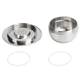 Coffee Capsule Kit with Spoon Brush Gaskets Reusable Coffee Filter Cup Fit for BIALETTI