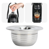 Coffee Capsule Kit with Spoon Brush Gaskets Reusable Coffee Filter Cup Fit for BIALETTI