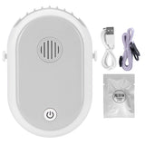 Electric Desktop Fan with 3 Speeds Portable Neck Hanging Aromatherapy Fan USB Charging(White ) In Australia - Darrahopens