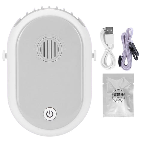 Electric Desktop Fan with 3 Speeds Portable Neck Hanging Aromatherapy Fan USB Charging(White ) In Australia - Darrahopens