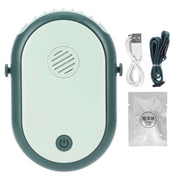 Electric Desktop Fan with 3 Speeds Portable Neck Hanging Aromatherapy Fan USB Charging(Green ) In Australia - Darrahopens