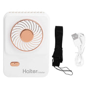 3‑Gear Adjustable Electric Fan Portable Handheld Hanging Neck Fan USB Charging for OutdoorsWhite In Australia - Darrahopens