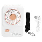 3‑Gear Adjustable Electric Fan Portable Handheld Hanging Neck Fan USB Charging for OutdoorsWhite In Australia - Darrahopens