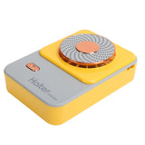 3‑Gear Adjustable Electric Fan Portable Handheld Hanging Neck Fan USB Charging for OutdoorsYellow In Australia - Darrahopens
